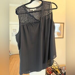 Daniel Rainn Black Lace Detail Blouse